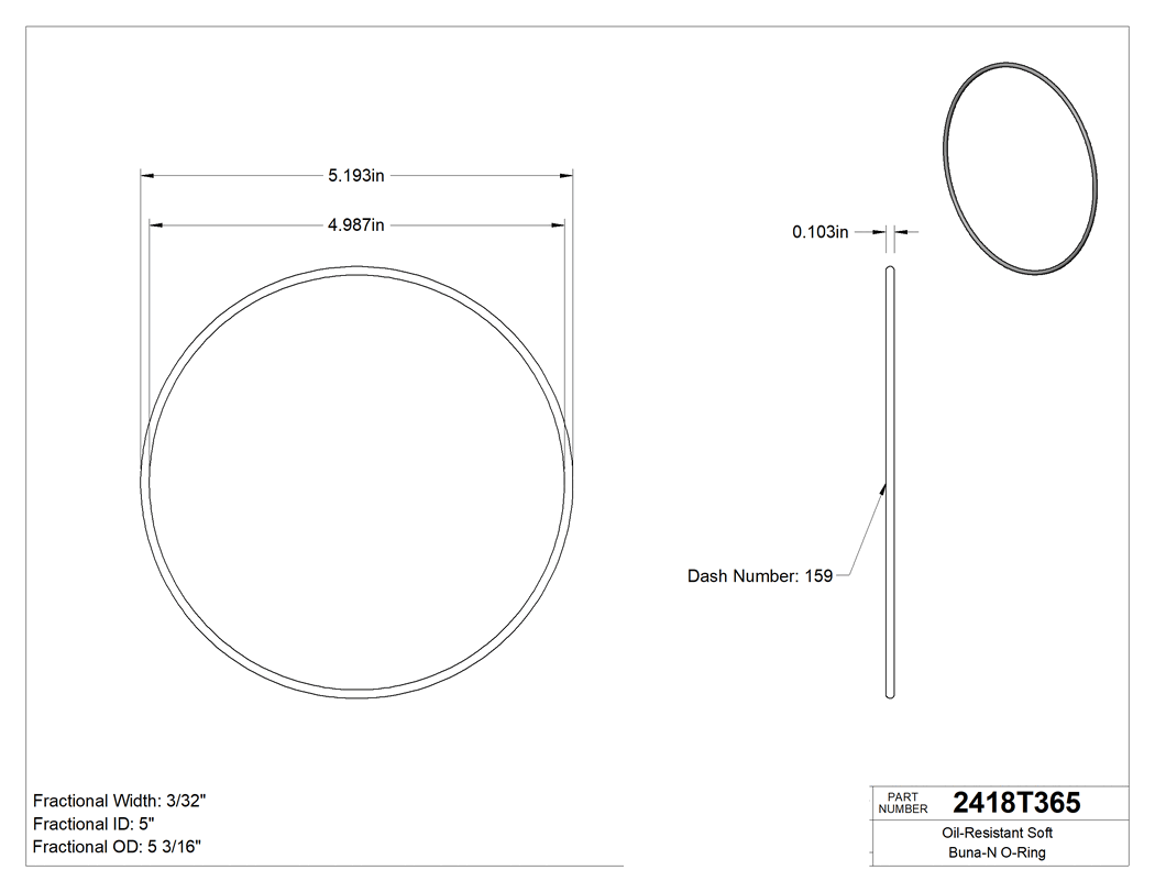 Technical drawing - 2418T365